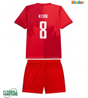 Kanada Ismael Kone #8 Replik Heimtrikot Kinder WM 2026 Kurzarm (+ Kurze Hosen)